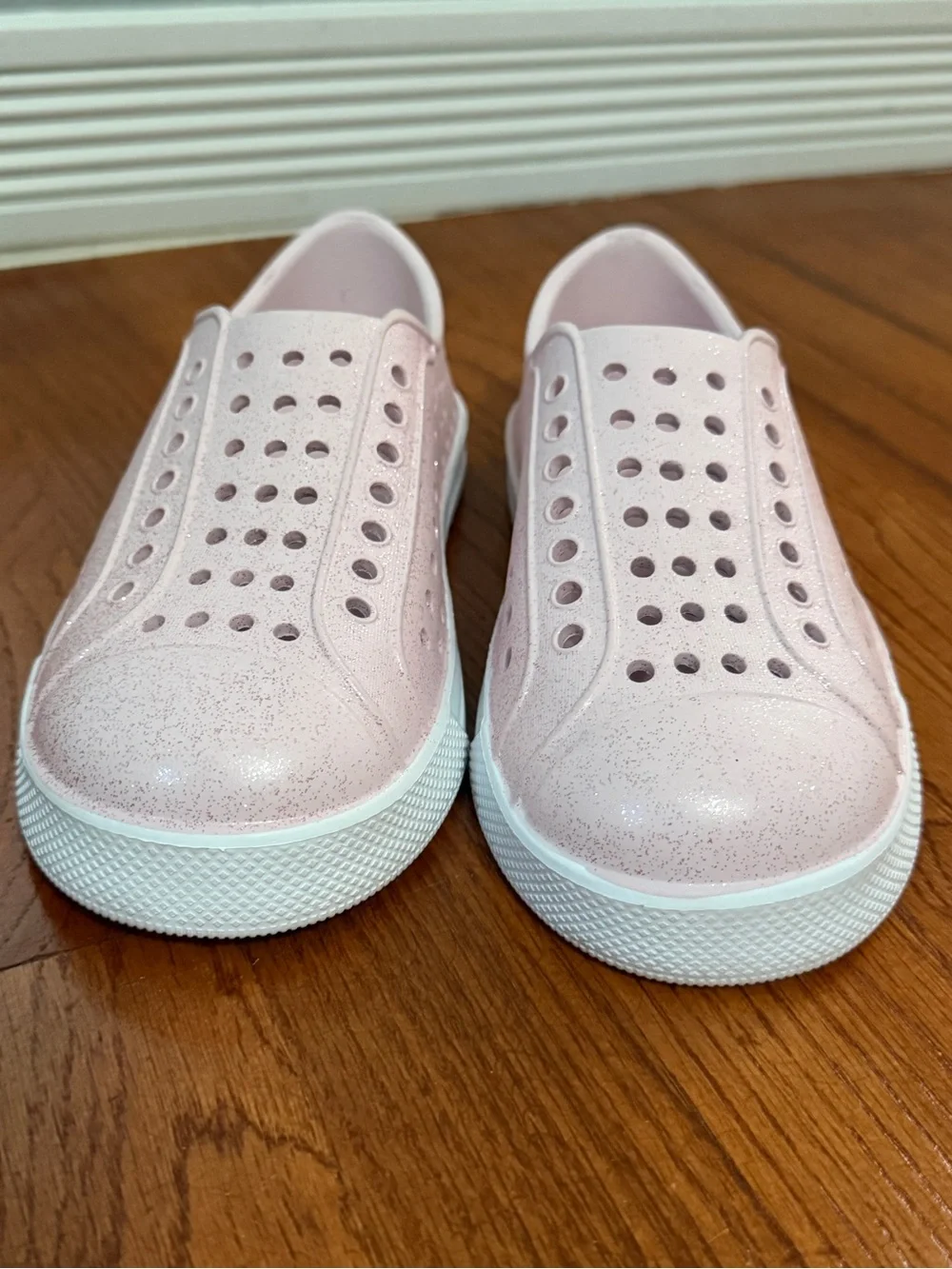 Lily & Dan light Pink Glitter Slip-On Water Summer Shoes Girls Size 13/1 Beach